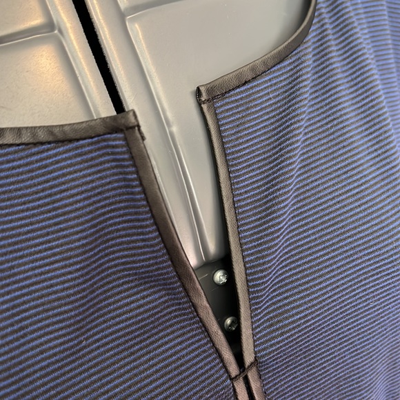 Max Studio Blue and Black Striped Dress - Picture 3 of 9